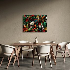 Sklenený obraz - Mexický koncept (70x50 cm)