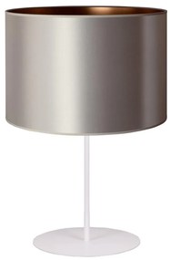 Duolla Duolla - Stolná lampa CANNES 1xE14/15W/230V 20 cm strieborná/medená/biela DU602976