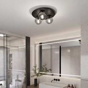 Stropné svietidlo SOLAR 3xE14/10W/230V čierna/šedá