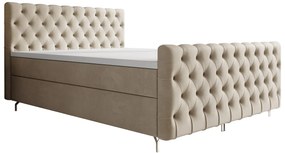 Čalúnená posteľ 180x200 ADRIA PLUS s úložným priestorom - béžová