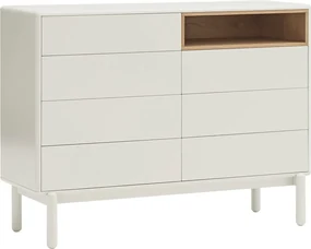 Teulat Corvo komoda so zásuvkami - Biela - 120 cm