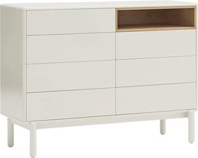 Teulat Corvo komoda so zásuvkami - Biela - 120 cm