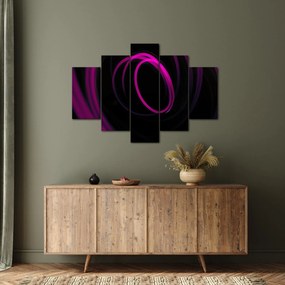 Obraz - fialové čiary (150x105 cm)