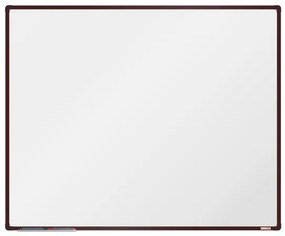 Biela magnetická popisovacia tabuľa boardOK, 1500 x 1200 mm, hnedý rám