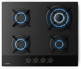 Klarstein Goldflame Nano plynová varná doska, 4 mosadzné horáky, Nano povlak, LPG/zemný plyn