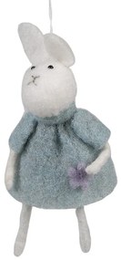 Modrý plstený závesný veľkonočný zajačik Magiccal - 6*3*13 cm