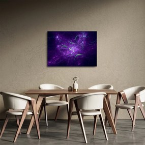 Sklenený obraz - fialová abstrakcia (70x50 cm)