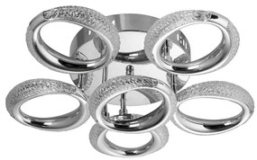 LED Stropné svietidlo 6xLED/14W/230V 3000-5000K pr. 46 cm lesklý chróm