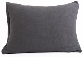 Mušelínová obliečka na vankúš 50 × 70 cm Alexia Duo - sivá/krémová
