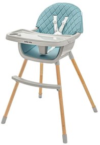 Baby Mix Jedálenská stolička Freja drevená, zelená