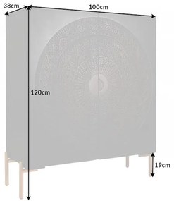 Dizajnová komoda Fernanda 120 cm čierne mango
