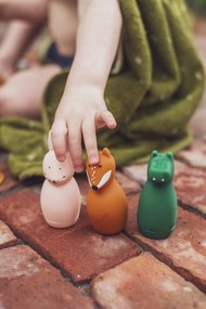 Detská striekacia hračka do vane 2 ks Mrs. Elephant, Mr. Crocodile