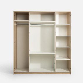 Šatní skříň Ryga 02 187 cm dub Riva/šedá