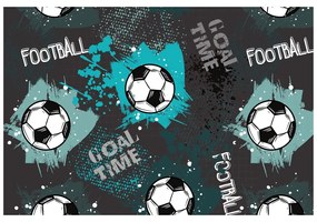 Tapeta futbalová lopta v tyrkysovom