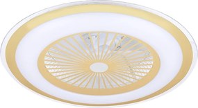 Stropné LED svietidlo Zephyr, 1x LED 48w, 3000-6000k, g, s ventilátorom a ovládačom