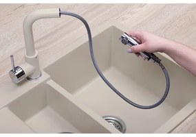 Concept BDG4527BE - Drezová batéria s vysúvateľnou sprškou 26,9 cm granit/béžová