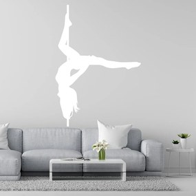 Veselá Stena Samolepka Pole dance Farba: bílá, Veľkosť: 40 x 28 cm