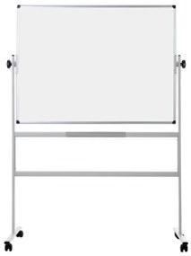 Bi-Office Mobilná otočná obojstranná biela popisovacia tabuľa, magnetická, 1200 x 900 mm