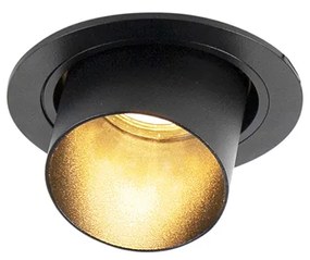 Inteligentné zapustené bodové svetlo čierne sklápateľné vrátane WiFi GU10 - Installa