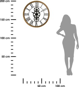 Nástenné hodiny Morgan, čierna/hnedá