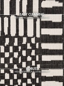 Čierny/krémovobiely vnútorný a vonkajší koberec 160x230 cm Haringey Barkham – Ted Baker