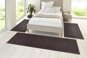 Hanse Home Collection koberce Kobercová sada Pure 102661 Anthrazit - 3 diely: 70x140 cm (2x), 70x240 cm (1x) cm