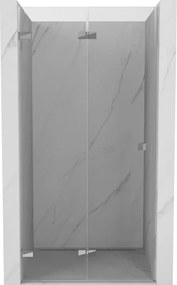 Mexen, Mexen Lunar-F skladacie ľavé sprchové dvere 85 cm, priehľadné, chróm - 836-085-000-01-00-L
