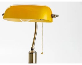 Brilagi - Stolná lampa BANK OFFICE 1xE27/60W/230V mosadz/oranžová