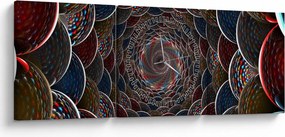 Obraz - Vír (s hodinami) (90x30 cm)