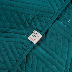 SADA PREHOZ NA POSTEĽ + OBLIEČKA NA VANKÚŠ BONI4 200X220 CM, 2 KS 40X40 CM TMAVOTYRKYSOVÁ