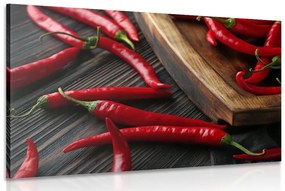 Obraz doska s chili papričkami - 120x80