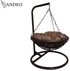 Závesné hojdacie kreslo pre mačky LILY - hnedé