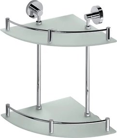 Bemeta Design OMEGA: Polička, rohová, dvojitá, sklo - 104202142