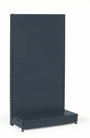 Predajný regál jednostranný, plné steny, 1900 x 1000 x 450 mm, základný, antracit
