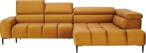 XXXLutz ROHOVÁ SEDAČKA, textil, kari žltá Welnova - Sedačky - 002307016104