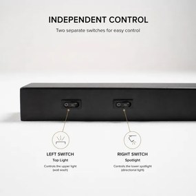 Brilagi - LED nástenné bodové svietidlo ARLIX LED/3W/230V + LED/7W čierne CRI 90