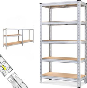 Regál s vysokou nosnosťou HEAVY, max. 875kg, 90x40x180cm, strieborná Jurhan