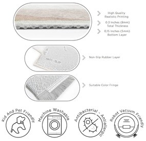 Krémový prateľný koberec 120x180 cm Komodo Beach – Mila Home