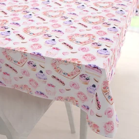 Biante Dekoračný obdĺžnikový obrus PML-037 Ružová cukráreň 120x180 cm