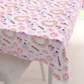Biante Dekoračný obdĺžnikový obrus PML-037 Ružová cukráreň 140x180 cm
