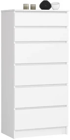 Komoda K60 6SZ CLP biela