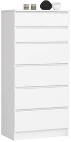 Komoda K60 6SZ CLP biela