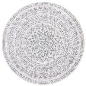 Koberec Boho-Stil sivý kruh