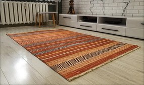 Moderný viacfarebný koberec Banco 1049 – oranžový dizajn Rozmer: 75x150 cm