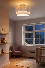 Brilagi-LED Detský prisadený luster BOBO 1xE27/60W/230V pr. 40 cm krémová/šedá/kráľovská