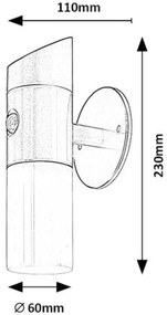 Rabalux 77030 - LED solárne nástenné svietidlo LUTTO LED/1W/3,7V IP44 čierne