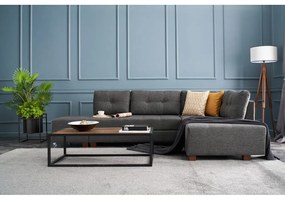 Tmavosivá rozkladacia rohová pohovka (pravý roh) Manama – Balcab Home