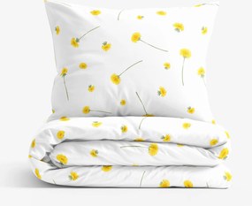 Goldea bavlnené posteľné obliečky - púpavy 140 x 200 a 70 x 90 cm