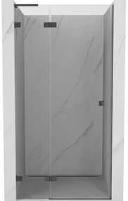 Mexen, Mexen Lunar L Otočné ľavé sprchové dvere 125 cm, transparentné, pištoľový kov - 834L-125-000-95-00-L