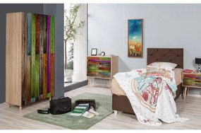 Šatní skříň Stil 90 cm dub sonoma/vícebarevná